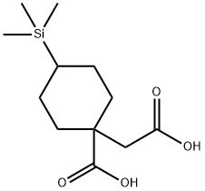 1-(Carboxymethyl)-4-(trimethylsilyl)cyclohexanecarboxylic acid Structure