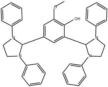Phenol, 2,4-bis(1,3-diphenyl-2-imidazolidinyl)-6-methoxy- Structure