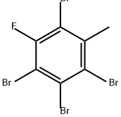 四溴-4-氟-6-甲基苯, 53205-14-4, 结构式