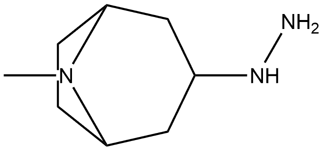 3-Hydrazinyl-8-methyl-8-azabicyclo[3.2.1]octane Struktur