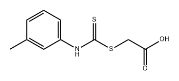 Acetic acid, 2-[[[(3-methylphenyl)amino]thioxomethyl]thio]- Structure