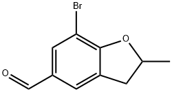 5-Benzofurancarboxaldehyde, 7-bromo-2,3-dihydro-2-methyl- Structure