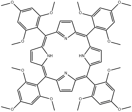 5,10,15,20-Tetakis(2,4,6-trimethoxyphenyl)-21,23H-porphyrin 化学構造式