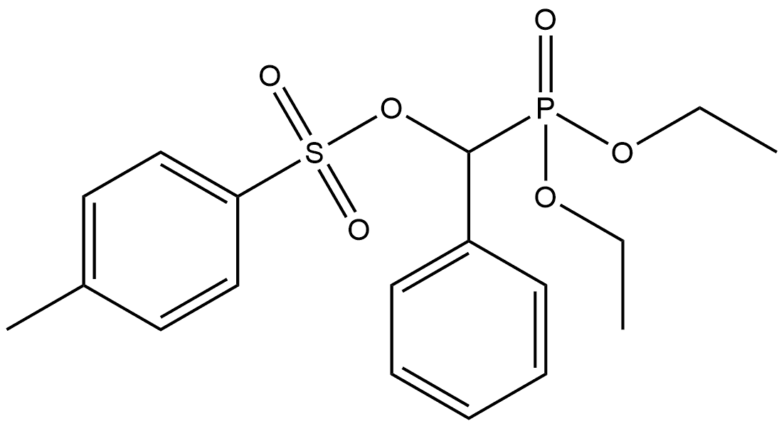 Phosphonic acid, [[[(4-methylphenyl)sulfonyl]oxy]phenylmethyl]-, diethyl ester (9CI) Structure