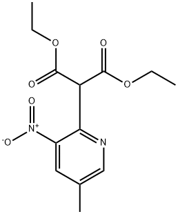 2-(5-甲基-3-硝基-2-吡啶基)丙二酸二乙酯, 533910-47-3, 结构式