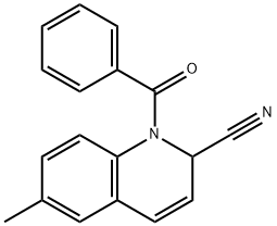 2-Quinolinecarbonitrile, 1-benzoyl-1,2-dihydro-6-methyl- Structure