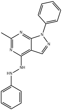 6-Methyl-1-phenyl-4-(2-phenylhydrazinyl)-1H-pyrazolo[3,4-d]pyrimidine Structure