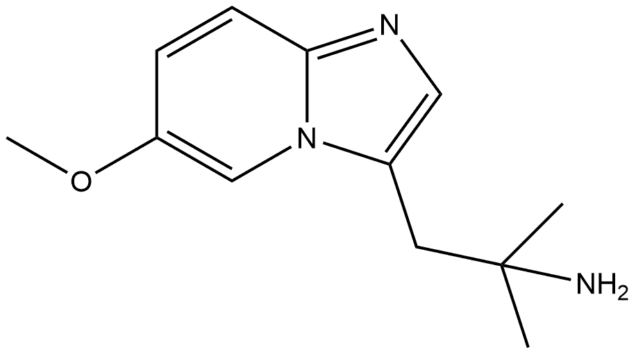 1-(6-甲氧基咪唑并[1,2-A]吡啶-3-基)-2-甲基丙-2-胺 结构式