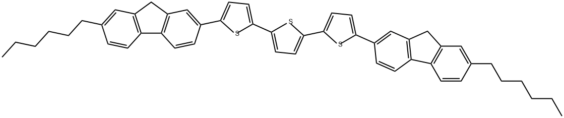 2,2':5',2''-Terthiophene, 5,5''-bis(7-hexyl-9H-fluoren-2-yl)- (9CI),535968-63-9,结构式