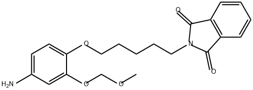 1H-Isoindole-1,3(2H)-dione, 2-[5-[4-amino-2-(methoxymethoxy)phenoxy]pentyl]- Structure