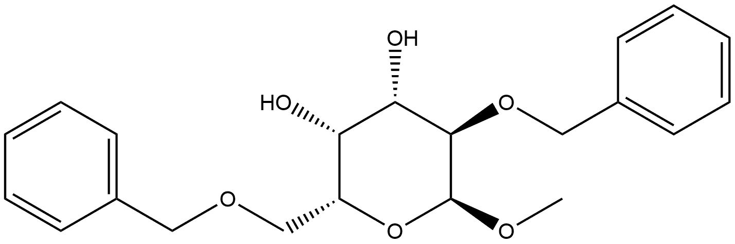 α-D-Galactopyranoside, methyl 2,6-bis-O-(phenylmethyl)- 化学構造式