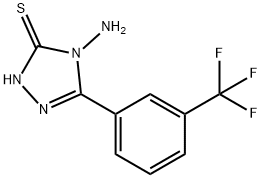 4-氨基-3-(3-(三氟甲基)苯基)-1H-1,2,4-三唑-5(4H)-硫酮, 537050-10-5, 结构式