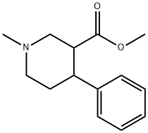 3-Piperidinecarboxylic acid, 1-methyl-4-phenyl-, methyl ester Struktur