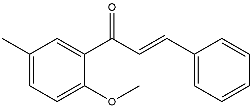 (2E)-1-(2-Methoxy-5-methylphenyl)-3-phenyl-2-propen-1-one 结构式