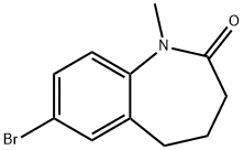 7-溴-1,3,4,5-四氢-1-甲基-2H-1-苯并氮杂-2-酮,53842-00-5,结构式