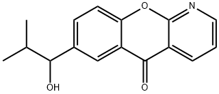 5H-[1]Benzopyrano[2,3-b]pyridin-5-one, 7-(1-hydroxy-2-methylpropyl)- 结构式