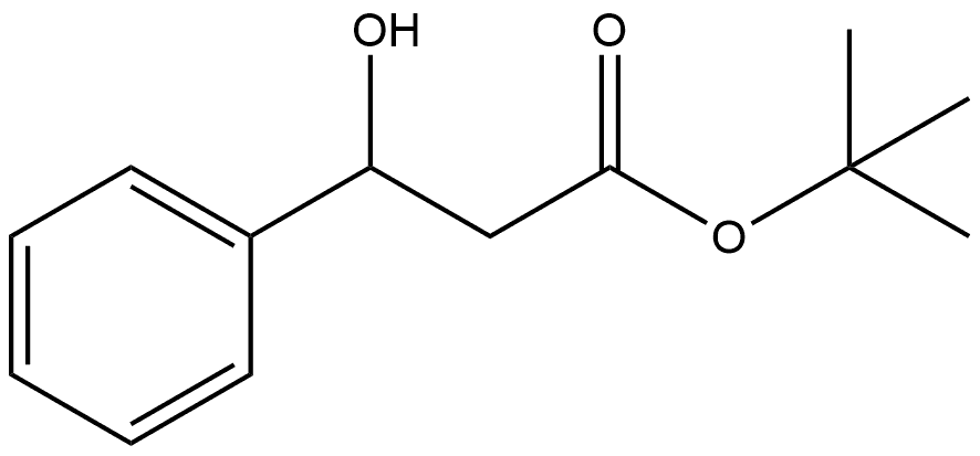 Benzenepropanoic acid, β-hydroxy-, 1,1-dimethylethyl ester Structure