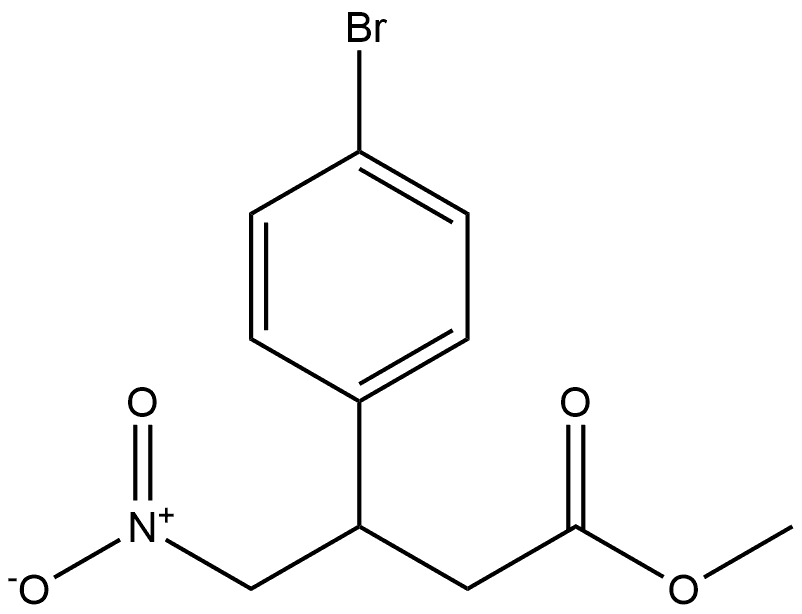 Benzenepropanoic acid, 4-bromo-β-(nitromethyl)-, methyl ester,540481-48-9,结构式