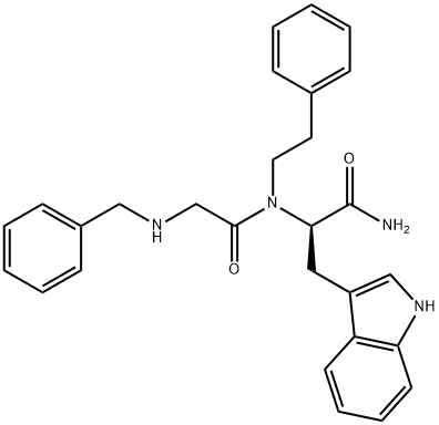 (R)-2-(2-(Benzylamino)-N-phenethylacetamido)-3-(1H-indol-3-yl)propanamide 结构式