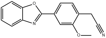 Benzeneacetonitrile, 4-(2-benzoxazolyl)-2-methoxy- Struktur