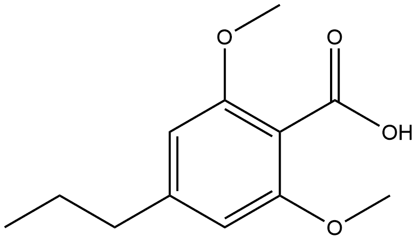 2,6-Dimethoxy-4-propylbenzoic acid,54130-79-9,结构式