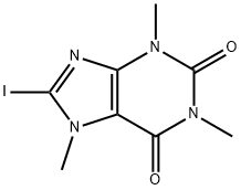 8-Iodo-1,3,7-trimethyl-1H-purine-2,6(3H,7H)-dione Struktur