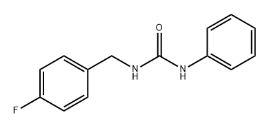 3-[(4-氟苯基)甲基]-1-苯基脲 结构式