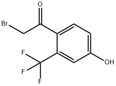 Ethanone, 2-bromo-1-[4-hydroxy-2-(trifluoromethyl)phenyl]- Struktur