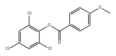 Benzoic acid, 4-methoxy-, 2,4,6-trichlorophenyl ester Struktur