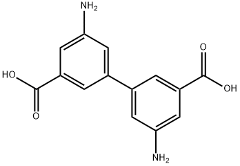 [1,1'-Biphenyl]-3,3'-dicarboxylic acid, 5,5'-diamino- Structure