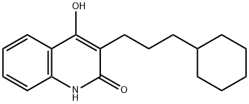 3-(3-Cyclohexylpropyl)-2-hydroxyquinolin-4(1H)-one Struktur