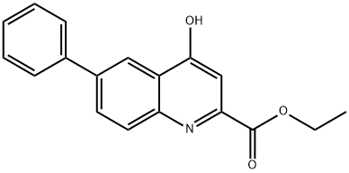 Ethyl 4-oxo-6-phenyl-1,4-dihydroquinoline-2-carboxylate Struktur