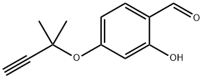 Benzaldehyde, 4-[(1,1-dimethyl-2-propyn-1-yl)oxy]-2-hydroxy- Structure