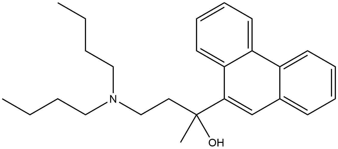 9-Phenanthrenemethanol, α-[2-(dibutylamino)ethyl]-α-methyl- 化学構造式