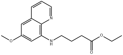 Ethyl 4-((6-methoxyquinolin-8-yl)amino)butanoate 化学構造式