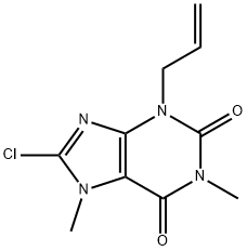 3-Allyl-8-chloro-1,7-dimethyl-1H-purine-2,6(3H,7H)-dione Struktur