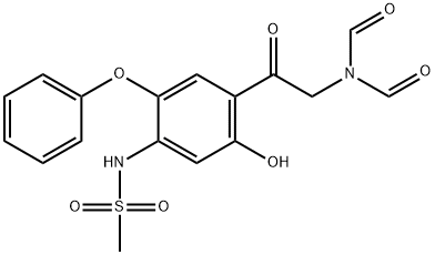 Methanesulfonamide, N-[4-[2-(diformylamino)acetyl]-5-hydroxy-2-phenoxyphenyl]- 化学構造式