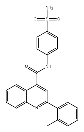 4-Quinolinecarboxamide, N-[4-(aminosulfonyl)phenyl]-2-(2-methylphenyl)- Structure