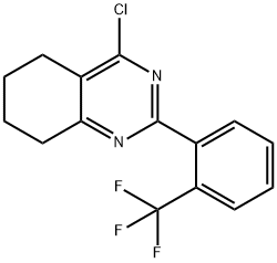Quinazoline, 4-chloro-5,6,7,8-tetrahydro-2-[2-(trifluoromethyl)phenyl]- 结构式