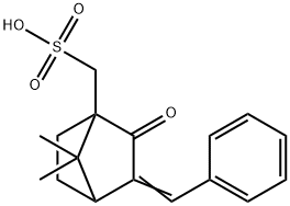 Bicyclo[2.2.1]heptane-1-methanesulfonic acid, 7,7-dimethyl-2-oxo-3-(phenylmethylene)- Structure