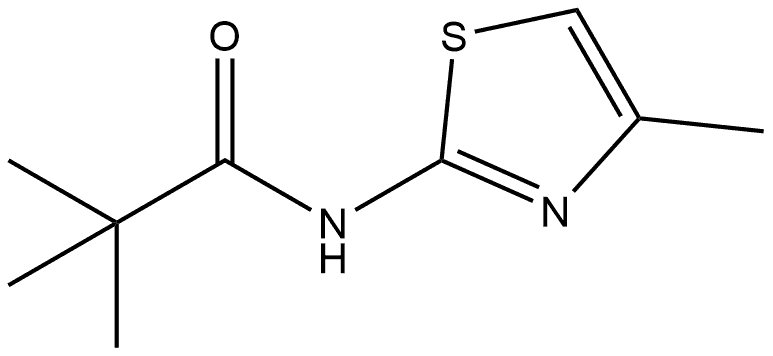 2,2-dimethyl-N-(4-methyl-1,3-thiazol-2-yl)propanamide 结构式