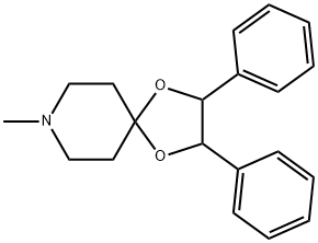 8-Methyl-2,3-diphenyl-1,4-dioxa-8-azaspiro[4.5]decane 化学構造式