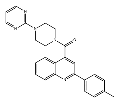 (4-(嘧啶-2-基)哌嗪-1-基)(2-(对甲苯基)喹啉-4-基)甲酮,546100-66-7,结构式