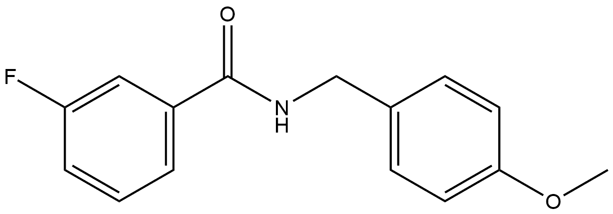 3-Fluoro-N-[(4-methoxyphenyl)methyl]benzamide Struktur