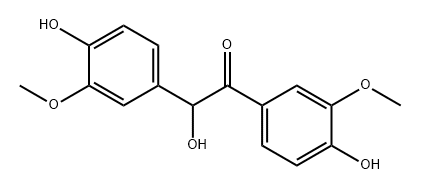 Ethanone, 2-hydroxy-1,2-bis(4-hydroxy-3-methoxyphenyl)-,5463-23-0,结构式