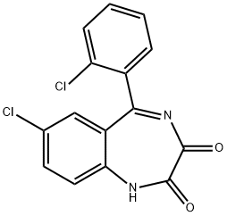 1H-1,4-Benzodiazepine-2,3-dione, 7-chloro-5-(2-chlorophenyl)-