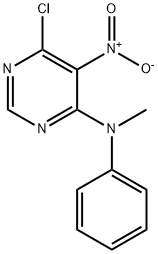 4-Pyrimidinamine, 6-chloro-N-methyl-5-nitro-N-phenyl- 化学構造式