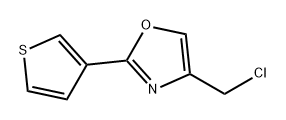 Oxazole, 4-(chloromethyl)-2-(3-thienyl)- Structure