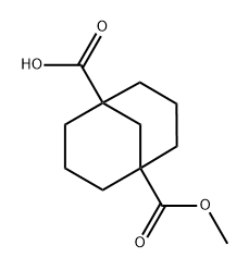 Bicyclo[3.3.1]nonane-1,5-dicarboxylic acid, 1-methyl ester,54764-03-3,结构式