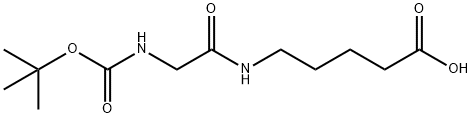 5-[[2-[[(1,1-Dimethylethoxy)carbonyl]amino]acetyl]amino]pentanoic acid 结构式